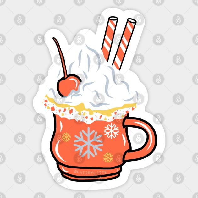 Peppermint Mocha Christmas Drink Sticker by faiiryliite